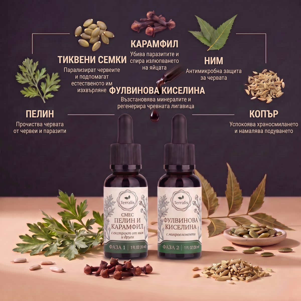 Комплект Klenza за чревно прочистване в 2 фази
