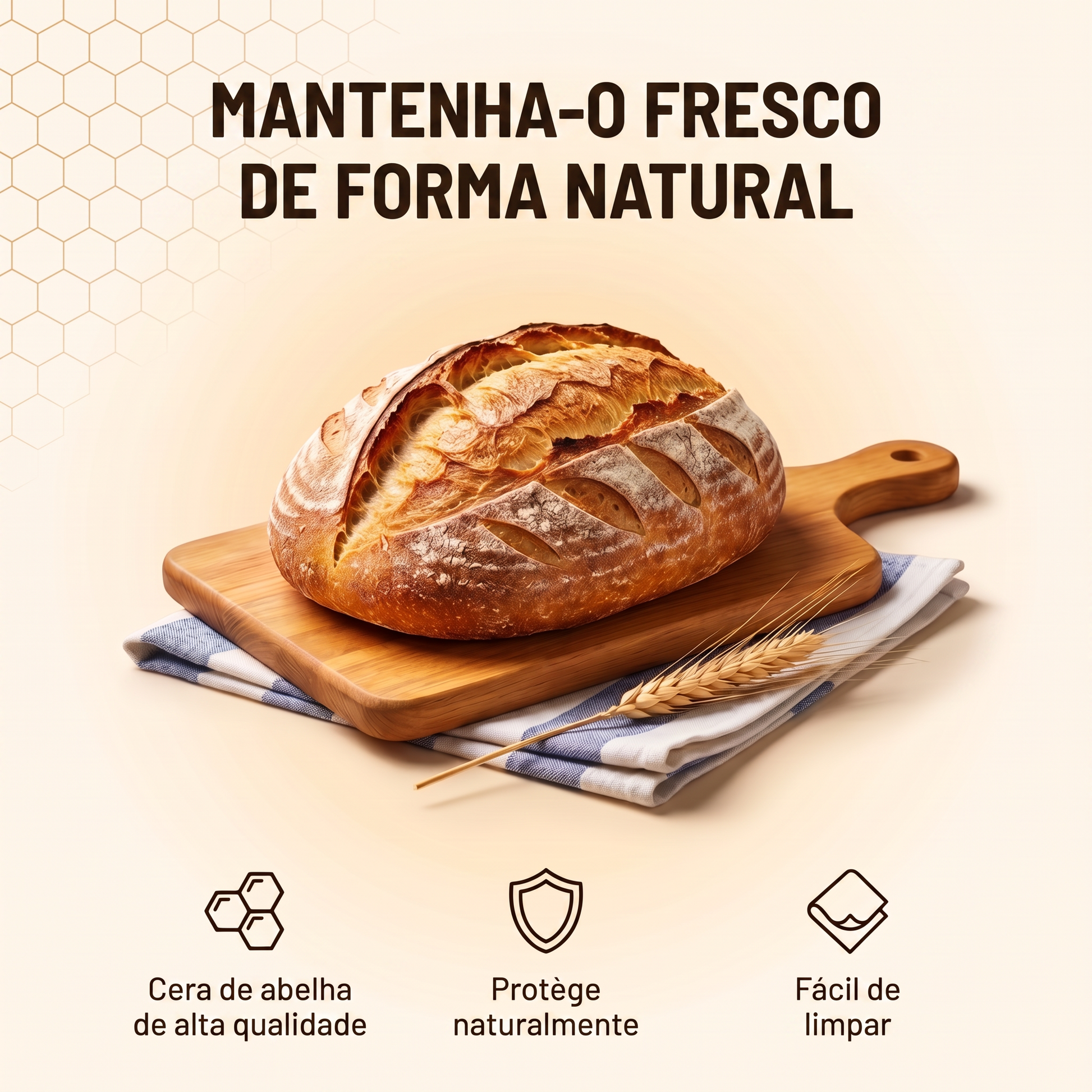 Mantenha o seu pão fresco, de forma natural