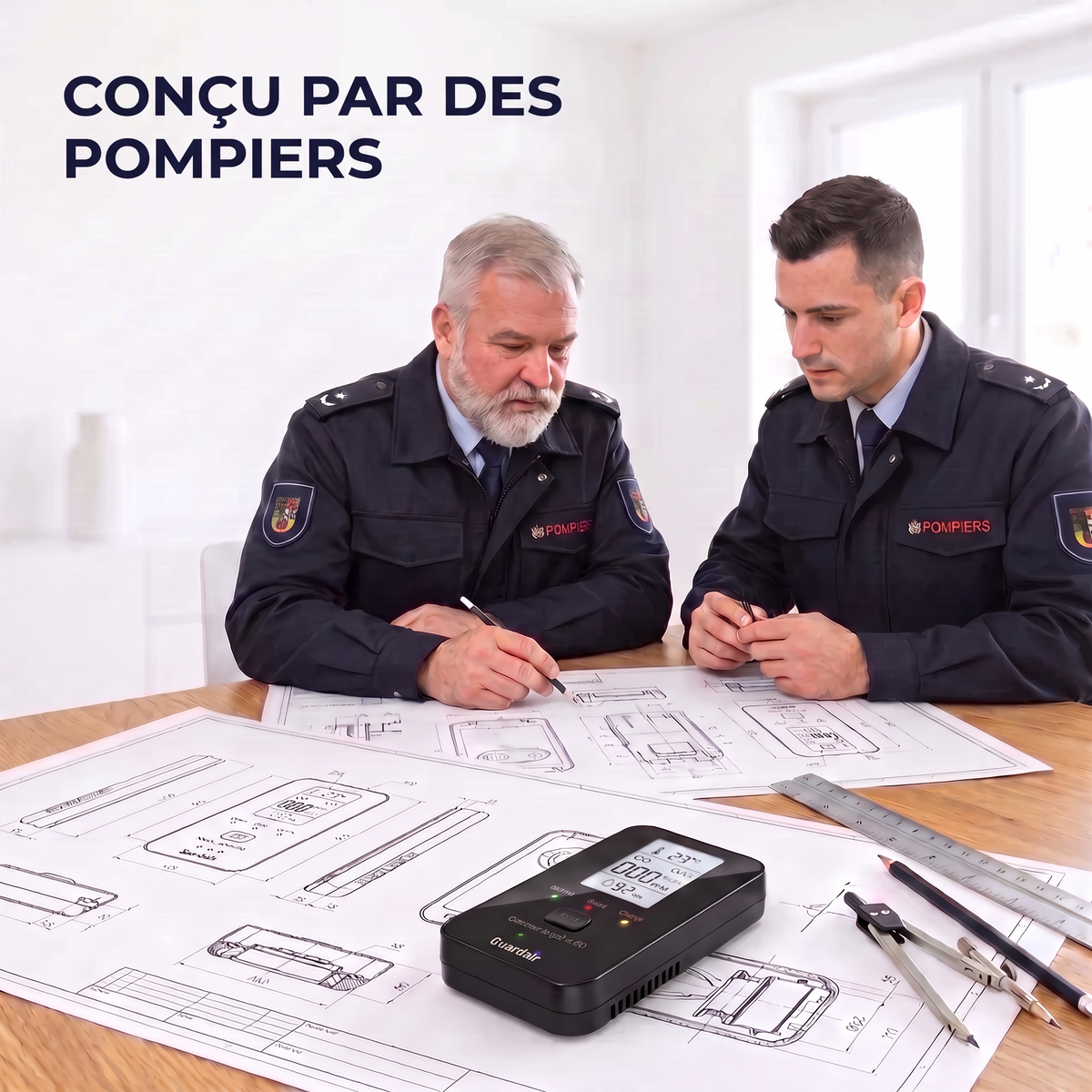 Guardair détecte le monoxyde de carbone, le gaz naturel et le propane
