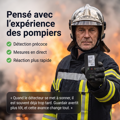 Guardair tenu en main, capteur de niveau 3 avec voyants d'état