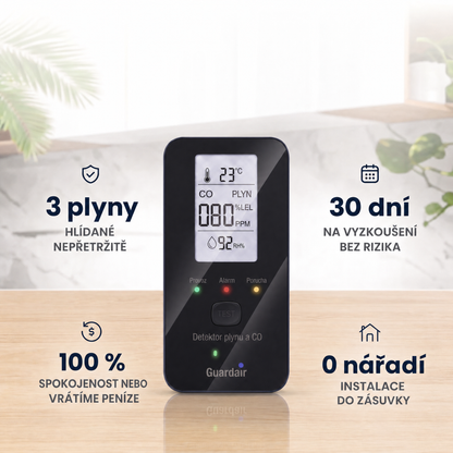 Včasné varování už od 30 PPM, dlouho před běžnými detektory