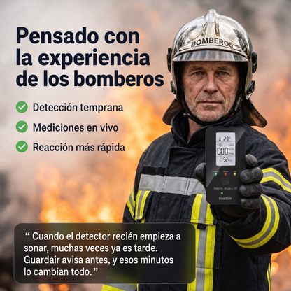 Guardair en la mano, sensor de nivel 3 con luces de estado