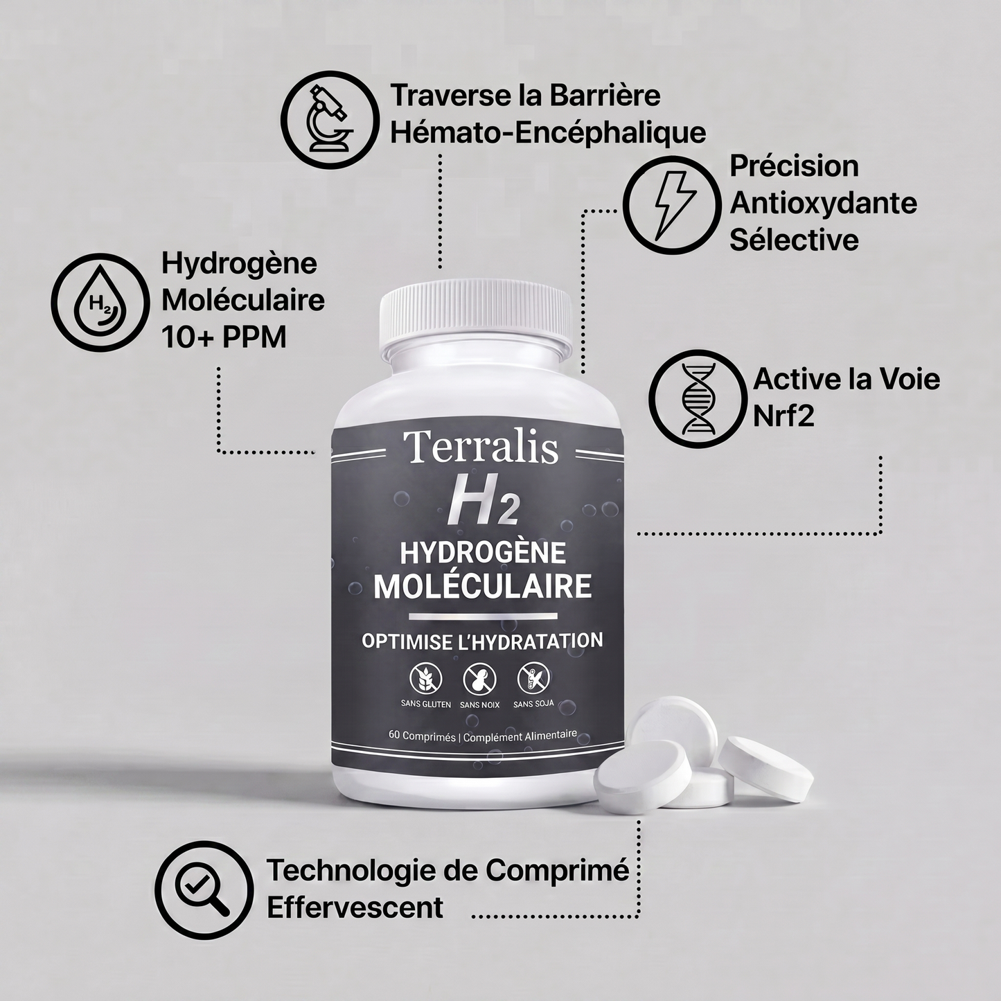 Épuisé(e) toute la journée, vous vieillissez plus vite que vous ne le devriez ? Hydrava H2 protège vos cellules de l'intérieur.