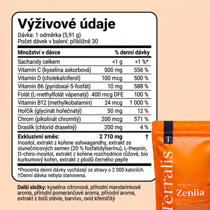 Zenlia prášek s pomerančovou příchutí, 30 porcí