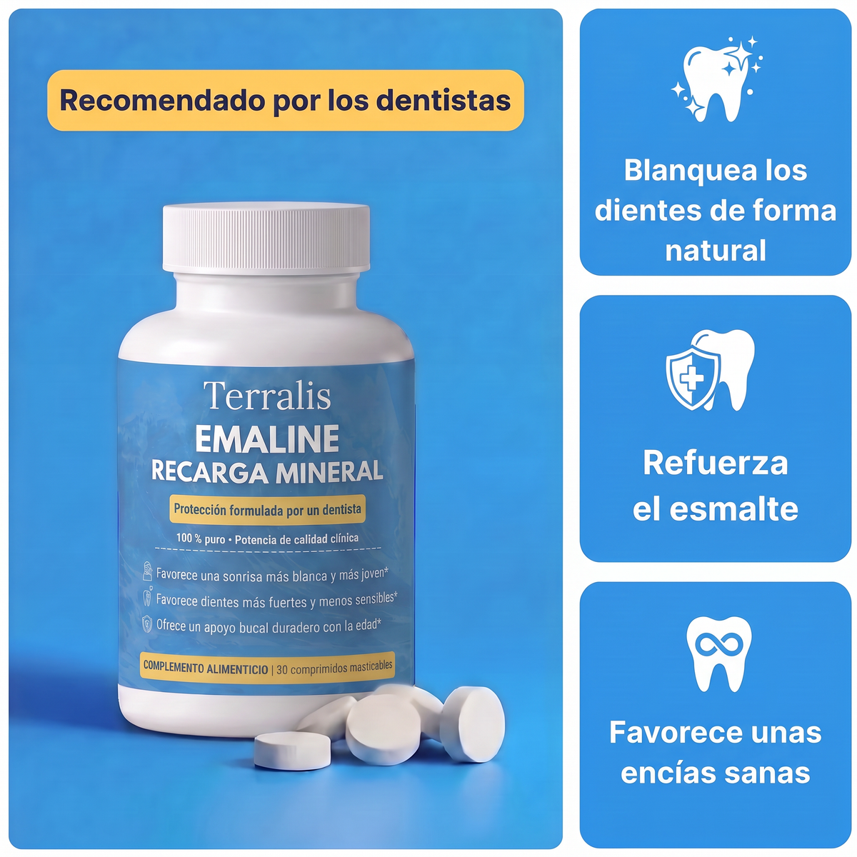 Frasco de Emaline y sus tres beneficios principales