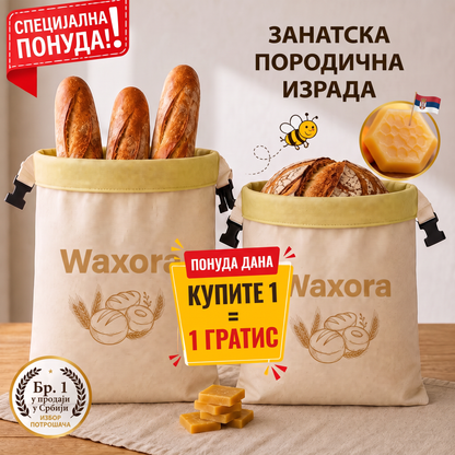 Кеса за хлеб Waxora од памука и пчелињег воска, специјална понуда