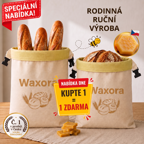 Chlebový sáček Waxora z bavlny a včelího vosku, speciální nabídka