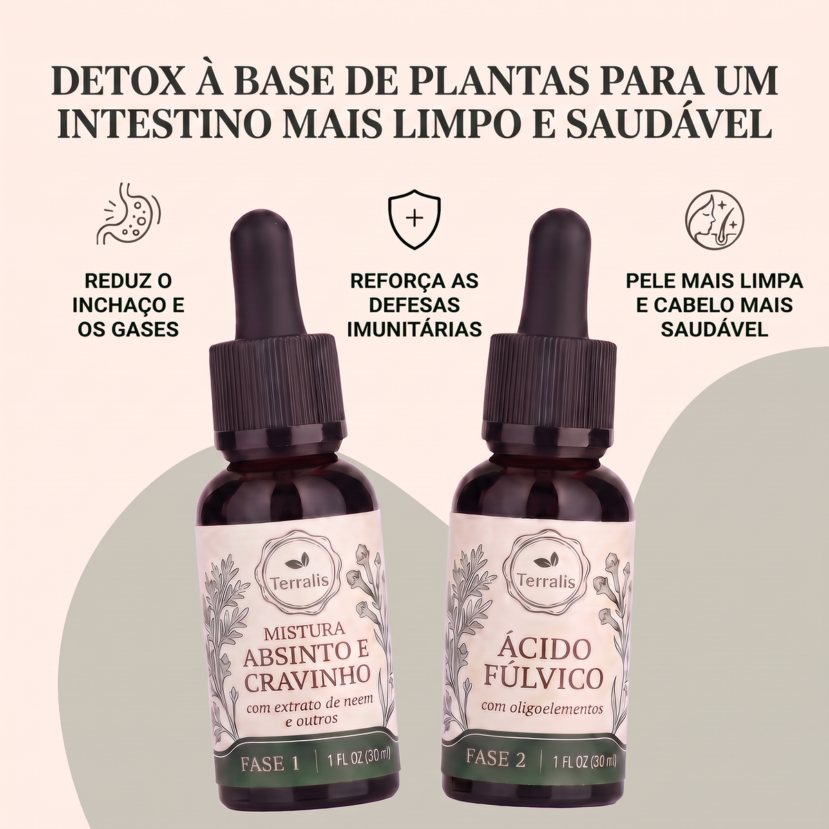 Kit Klenza de limpeza intestinal em 2 fases