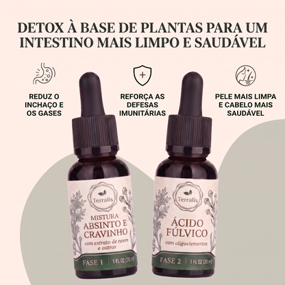 Kit Klenza de limpeza intestinal em 2 fases