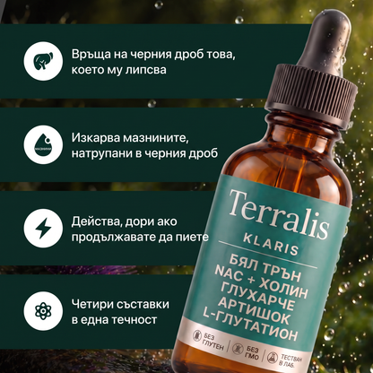 Съставките във формулата Klaris в една течност
