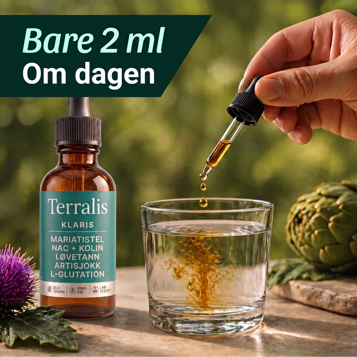 Bruksanvisning for Klaris: 2 ml om dagen