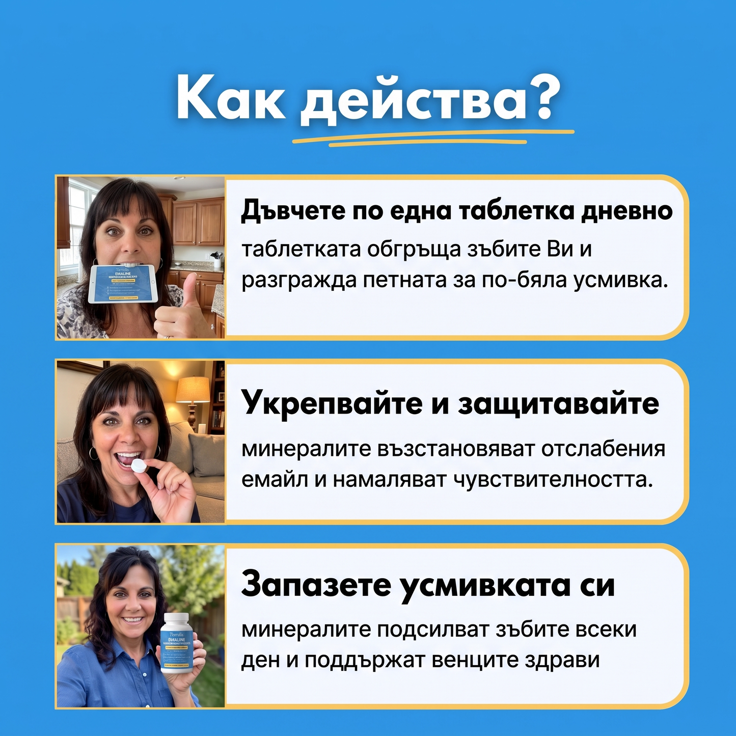 Как действа Emaline, стъпка по стъпка