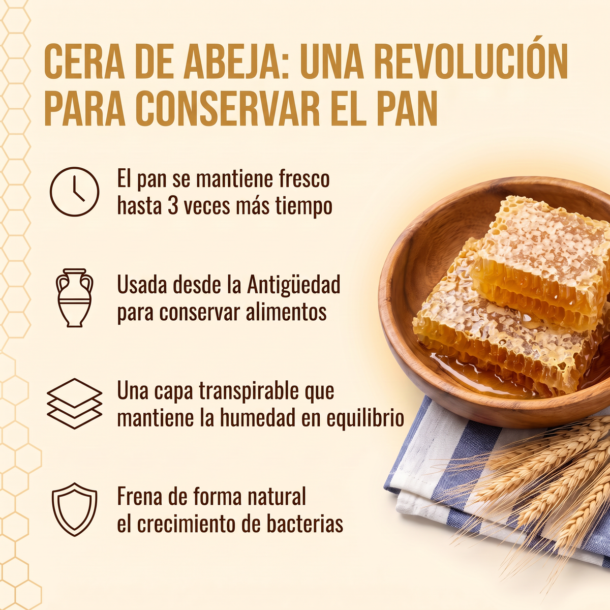 La cera de abeja, una revolución para la conservación del pan