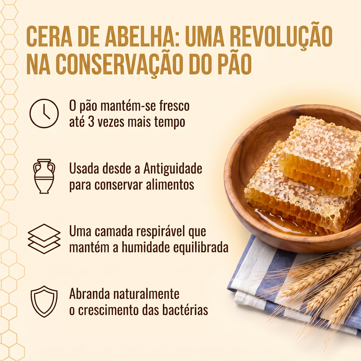 A cera de abelha, uma revolução na conservação do pão