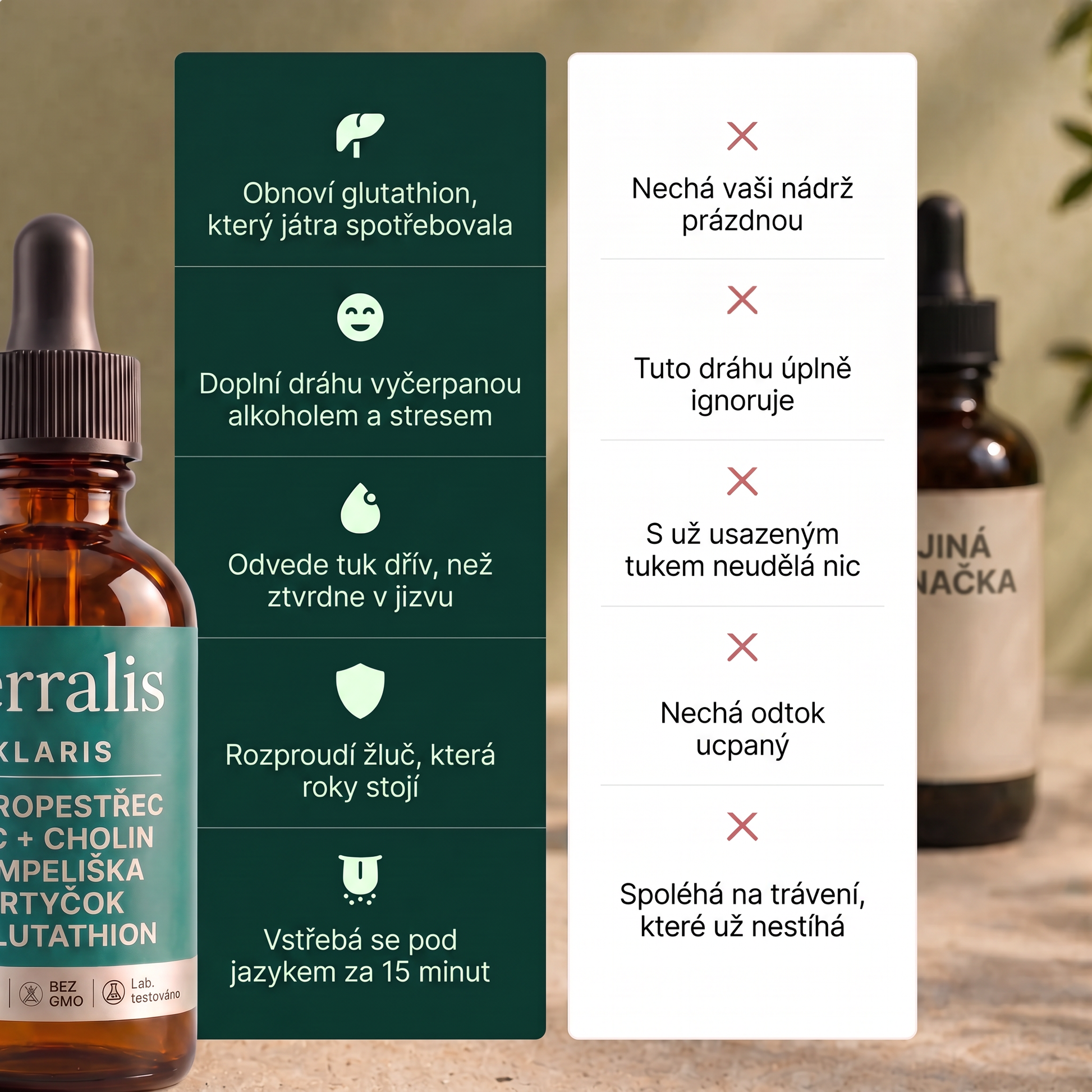 Návod k použití Klaris: 2 ml denně