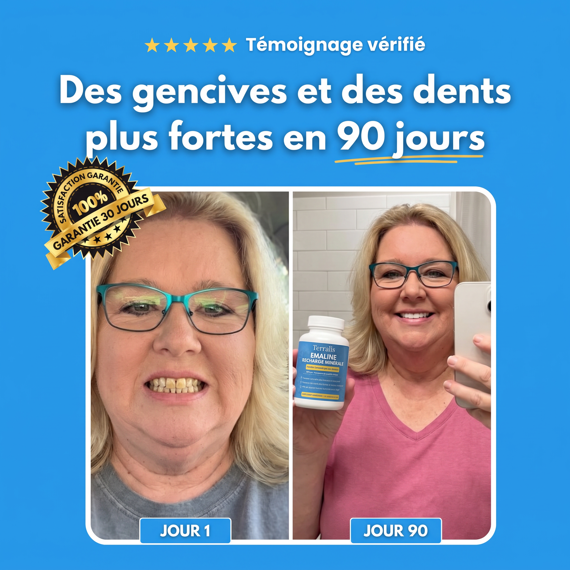 Résultat avant et après avec Emaline