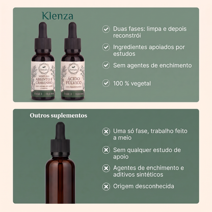 Kit Klenza de limpeza intestinal em 2 fases
