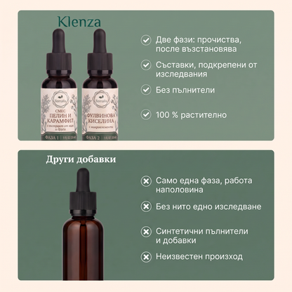 Комплект Klenza за чревно прочистване в 2 фази