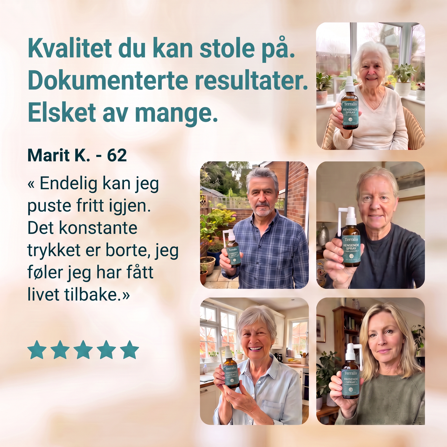 Kundeomtale: fem stjerner