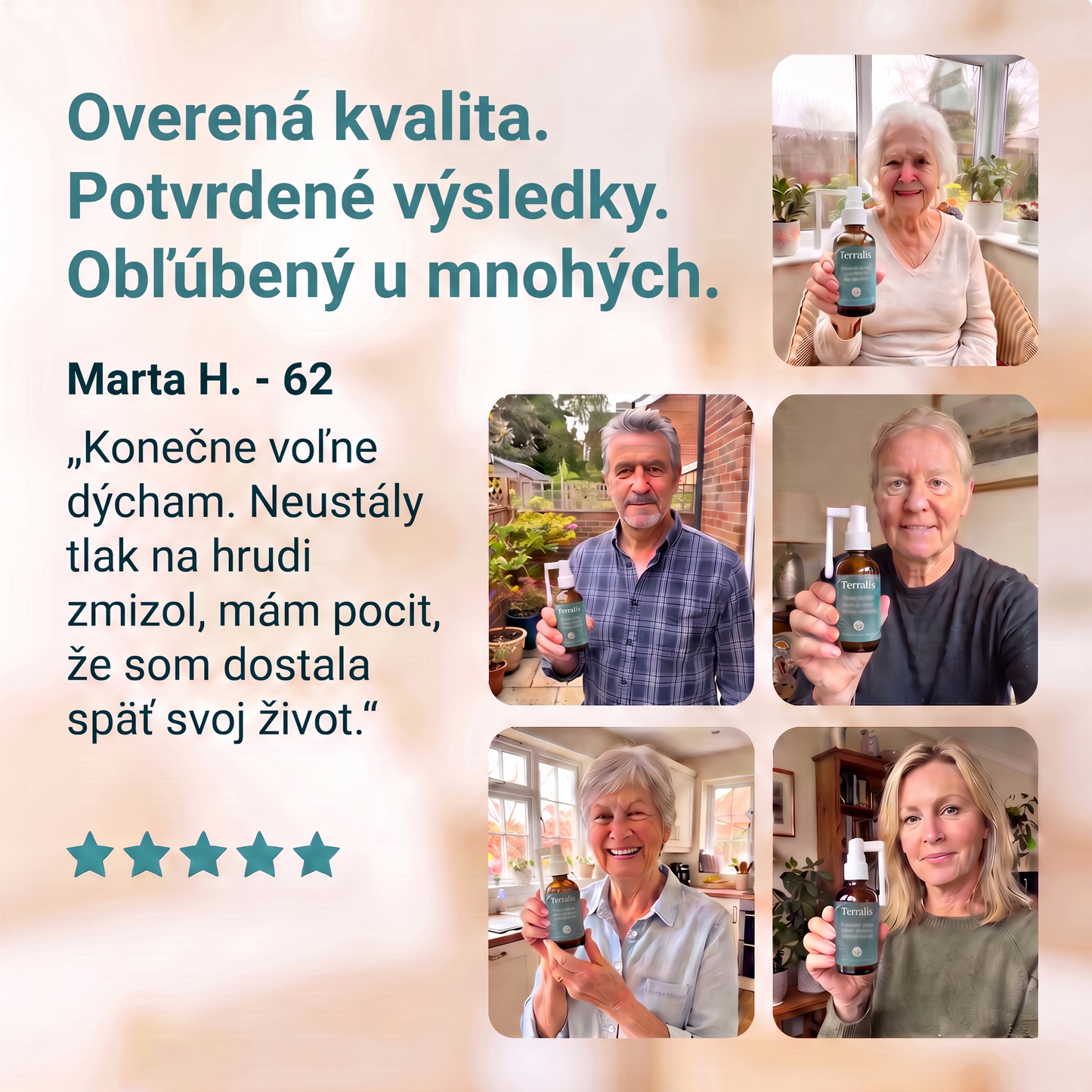 Hodnotenie zákazníčky: päť hviezdičiek