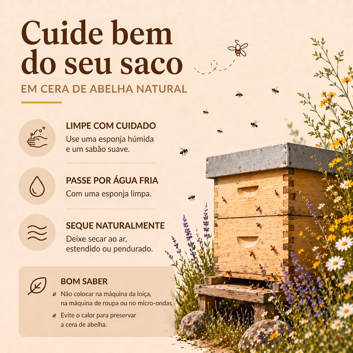 Cuide bem do seu saco para pão Waxora