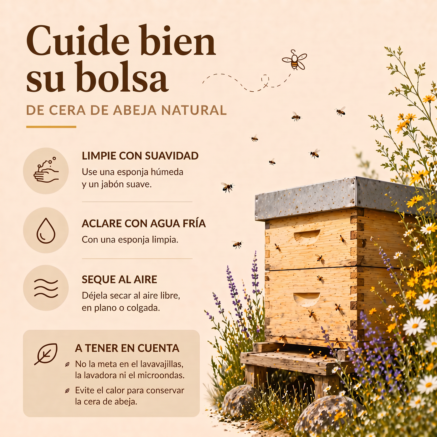 Cuide bien su bolsa para pan Waxora