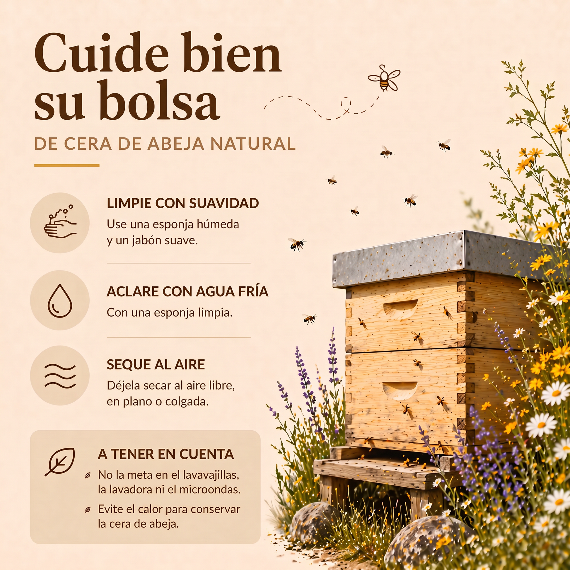 Cuide bien su bolsa para pan Waxora