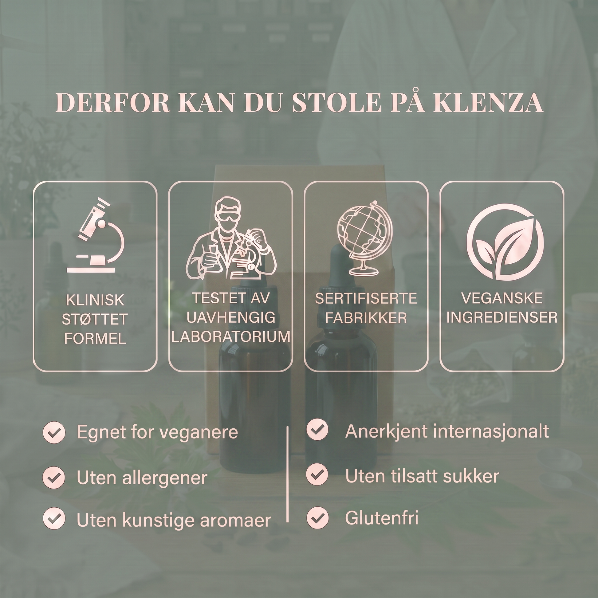 Klenza tarmrens-sett i 2 faser
