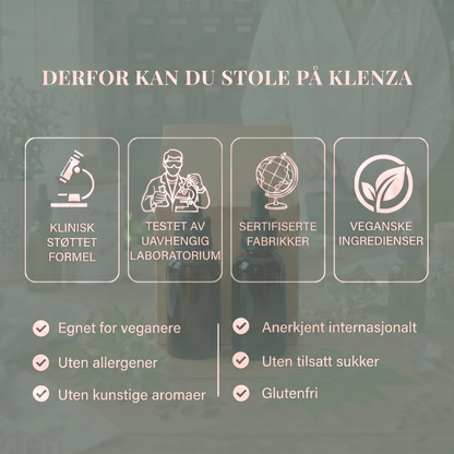Klenza tarmrens-sett i 2 faser