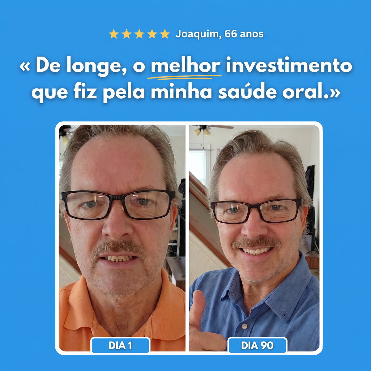 Testemunho antes e depois de uma utilizadora do Emaline