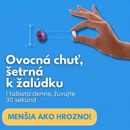 Skutočná veľkosť žuvacej tablety Emaline