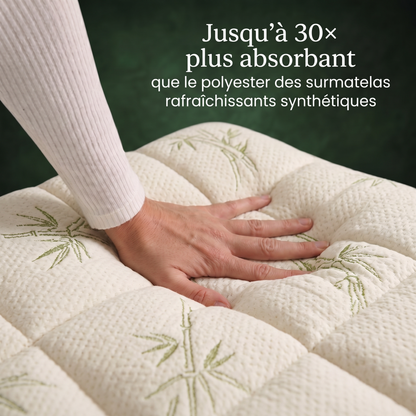Gros plan sur la housse Kumora, 30 fois plus absorbante