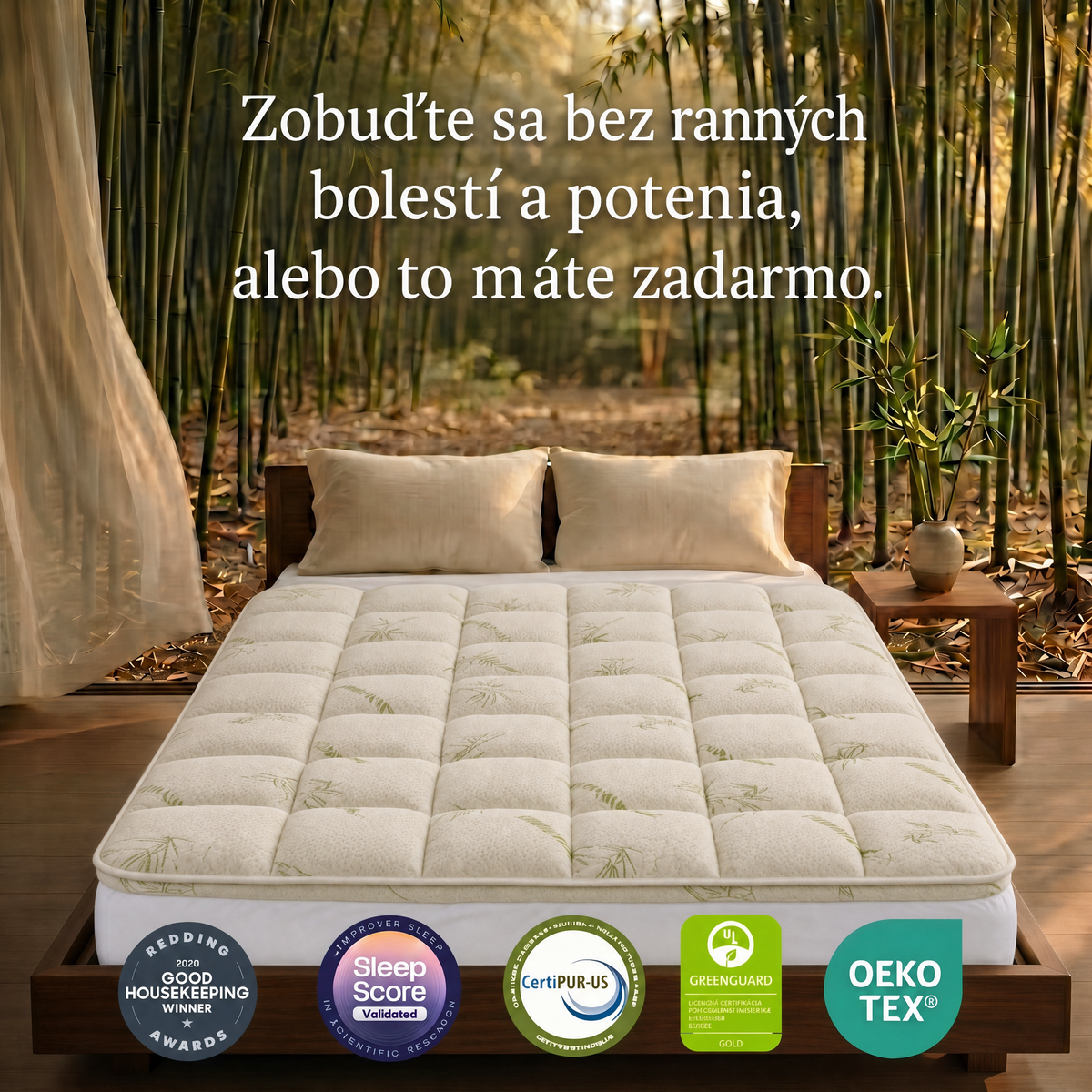 Vrchný matrac Kumora s piatimi certifikátmi